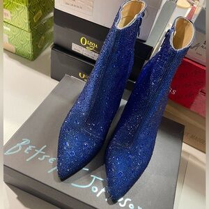 Betsey Johnson Rhinestone Booties 9.5